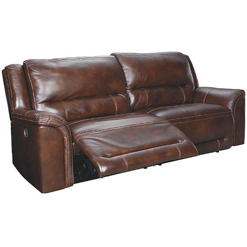 Ashley Furniture Catanzaro Leather Power Reclining Sofa In