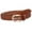 Light Tan, variant on Classic 3/4" (20mm) Skinny Braided Woven Narrow Soft Cowhide Leather Belt