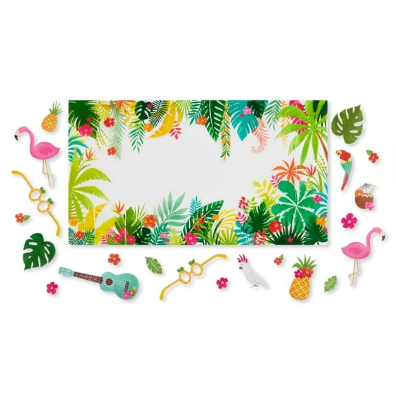 American Greetings Tropical Luau Party Supplies for BBQs and All Summer Parties, Photo Booth Props and Backdrop (22-Pieces)