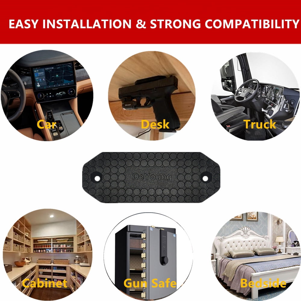DeYoungArbeit Premium 56lbs Magnetic Gun Holder, Soft Silicone Cover, Compact Design