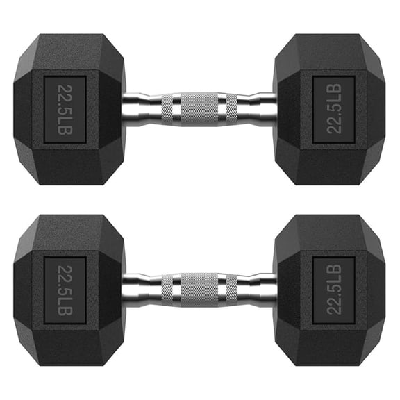 Hex Dumbbell Set 2.5-400 lb, Rubber Encased Exercise & Fitness Dumbbells, Weights Dumbbells Set of 2, Hand Weight for Strength Training