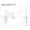 thumbnail image 2 of Kingston Brass LS8578DLSP Concord Single-Handle Kitchen Faucet with Side Sprayer, Brushed Nickel, 2 of 2