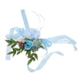 thumbnail image 4 of Arreglo artificial para bodas, hoteles y ceremonias Decoración floral para sillas en gasa celeste, 4 of 8
