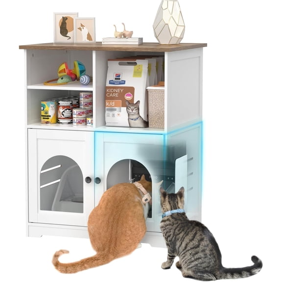 Cat Feeding Station, Cat Cabinet for Microchip Feeder with Dog-Proof Design, Specially Fits Surefeed & Automatic Pet Feeder for Multi-Pets Home