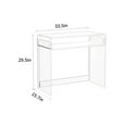 thumbnail image 5 of Solaround Acrylic Modern and Sleek Computer Office Desk, Clear, 5 of 5