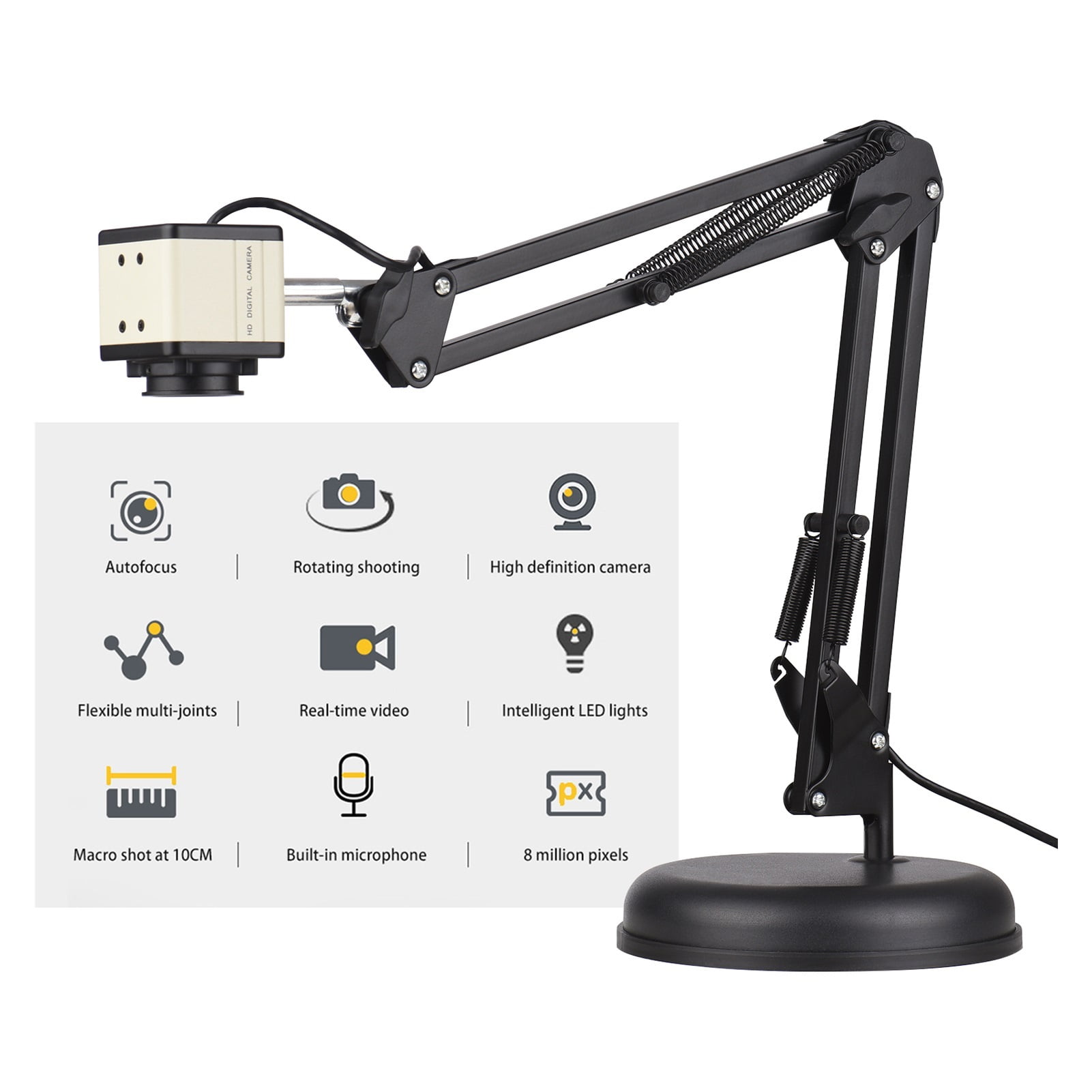 2 In 1 Document Scanner Camera & Webcam With Auto- 8 Mega-pixel HD A3 Scan Webcam For Teacher Classroom Online Teaching ,Built-In Convenience