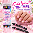 thumbnail image 4 of 24 Colors Tip Nail Art Pens Set, 12 PCS DIY Nail Painting Drawing Markers 2ml, Dual-End Nail Art Pen for Home Salon Manicure, Nail Design DIY Tool, 4 of 7