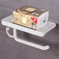 thumbnail image 2 of Vintage Toilet Paper Holder Bathroom Roll Tissue Rack Wall\-Mounted Retro Phone Towel Shelf White, 2 of 9
