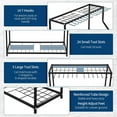 thumbnail image 4 of Royalbelle Black 2 Tier Garden Tool Organizer Rack With Hooks & Slots, 4 of 6