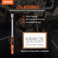 thumbnail image 2 of VEVOR Digital Torque Wrench, 1/2" Drive Electronic Torque Wrench, Torque Wrench Kit 25-250ft.lb/34-340n.m Torque Range Accurate to ±2%, 3-Mode Adjustable Torque Wrench Set with LED Buzzer Calibration, 2 of 9