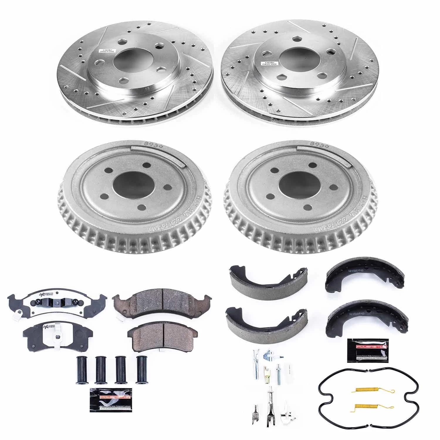 Power Stop Front and Rear Z26 Street Warrior Drum and Shoe Kit K15123DK-26