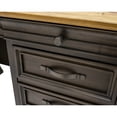 thumbnail image 4 of Executive Credenza Desk Writing Table With Solid Wood Plank Top Brown, 4 of 12