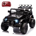thumbnail image 1 of 12V Kids Ride On Car, Ride On Toy for Kids Ages 37-96 Months, Electric Truck with 5MPH Max Speed, Remote Control, Steering Wheel, Accelerator Pedal, Treaded Tires, Music and Story,Black, 1 of 7