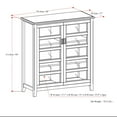 thumbnail image 4 of Burlington 40 inch Wide Solid Wood Transitional Medium Storage Cabinet in Mahogany Brown, 4 of 7