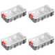 thumbnail image 1 of Caja Aparejos Pesca Gran Capacidad Caja Herramientas Impermeable Con Tapa Transparente (rojo + Blanco), 1 of 4