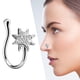 thumbnail image 5 of de Aro de de Tabique Falso de material acero Inoxidable, de Tabique de Oreja de Imitación de Labio de material acero Inoxidable, Clip No Perforante plata Salvador piercings en la nariz, 5 of 8