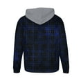 thumbnail image 4 of M-4X Plus Size Mens Big & Tall Hoodies Fleece Lined Sweatshirts with Pocket Pullover Long Sleeve Plaid Printed Thermal Warm Streetwear Hoodie Tops, 4 of 5