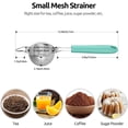 thumbnail image 3 of U-Taste Small Fine Mesh Strainer: 18/8 Stainless Steel 3.35in 30 Mesh Kitchen Food Sieve with Sturdy Riveted Silicone Handle, Heavy Duty Deep Handheld Metal Colander for Tea, Juice (Aqua Sky), 3 of 10