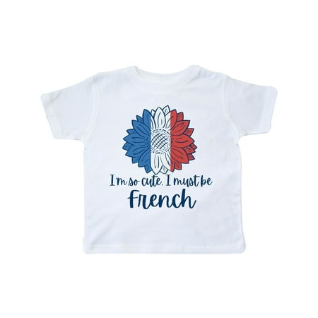 

Inktastic I m So Cute I Must be French Sunflower Gift Toddler Boy or Toddler Girl T-Shirt