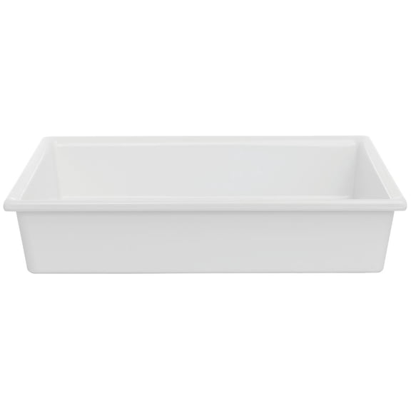 HUBERT SmartFit 1/2 Size White Melamine Cold Food Pan - 10"L x 12 2/5"W x 2 1/2"D