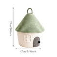 thumbnail image 2 of Woven Storage Basket with Lid, Cute House Basket, House Shape Woven Storage Basket, Sundries Container, for Bedroom and Living Room, 2 of 7