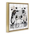 thumbnail image 2 of Stupell Industries Contemporary Never Stop Pixel Gamer Gold Floating Frame Canvas Art, 25 x 25, by Kim Allen, 2 of 7
