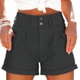 thumbnail image 2 of Pantalones cortos casuales con bolsillos para mujer, pantalones cortos de verano para mujer, pantalones cortos con bolsillos de cintura alta, pantalones cortos casuales de verano para mujer, rendimiento de gama alta, 2 of 2