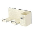 thumbnail image 2 of Soporte para alisador de pelo, soporte para secador, herramientas de estilismo para baño con soporte para peine, estante para secador de pelo montado beige, 2 of 9