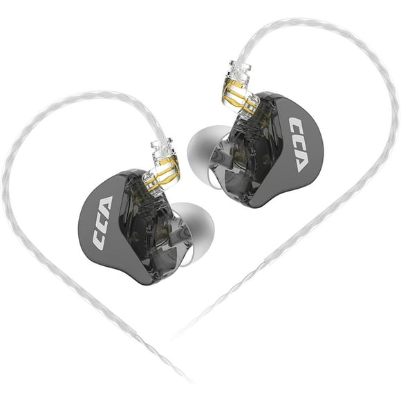 IBAOLEA CRA in Ear Earphone, Ultra-Thin Diaphragm Dynamic Driver IEM, Clear Sound & Deep Bass, Wired Earbuds with Tangle-Free Removable Cord Black no mic