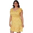 thumbnail image 2 of Vestido sin mangas (talla extra), modelo 4236 (Amarillo floreado) amarillo 40 Roman Fashion Vestido extra 4236, 2 of 6