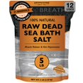 thumbnail image 1 of Aromasong Sal de baño cruda del Mar Muerto – Mínimamente limpiada contiene más minerales del Mar Muerto, incluido el barro del Mar Muerto – Sales del Mar Muerto puras y naturales para remojar 5 libr, 1 of 1