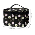 thumbnail image 6 of HELLHERO Makeup Brush Holder Bag Travel Cosmetic Toiletry Bags Zipper Storage Bag Mom for Women Men Flowers Pattern, 6 of 6