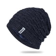 thumbnail image 2 of iHPH7 Slouchy Beanie Wool Beanies for Men Skull Cap for Winter Cute Beanie Wool Hat Beenies Hats Winter Caps for Men Navy One Size, 2 of 5