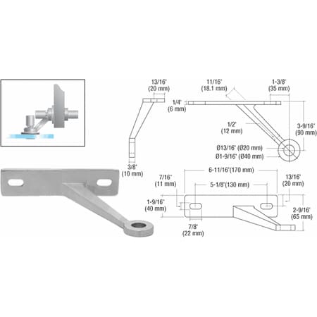 - CRL Brushed Stainless Regular Duty Left Hand Single Arm Wall Mount Frame Spider