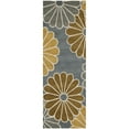 thumbnail image 5 of SAFAVIEH Soho Deven Floral Wool Runner Rug, Grey/Yellow, 2'6" x 8', 5 of 10