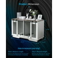 thumbnail image 6 of TABU 55" Large Dog Crate Furniture, Wooden Dog Crate for 2 Small or Medium Dogs,Indoor, Chew Resistant,White, 6 of 7