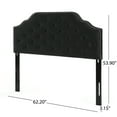 thumbnail image 6 of DUOSONG Queen&Full Sized Headboard Black Velvet Furniture Bedroom Furniture Beds, Frames & Bases, 6 of 12