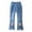 Watermelon Red, variant on Hinvhai Kids Girls Jeans Clearance Casual Solid Color Ruffle Bell-Bottoms Denim Pants Mid Waist Flared Trousers Pink 3-4Years