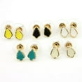 thumbnail image 4 of Minimalist Stud Earrings Gold Plated Kite Arrow Boutique Simple Jewelry, 4 of 9