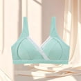 thumbnail image 4 of Nmnitkp Nursing Bras Antibacterial Fabric,Pregnant Women Do Not Sag During Pregnancy Breastfeeding Bra With Breast Pads Postpartum Nursing Bras for Breastfeeding Green,90, 4 of 4