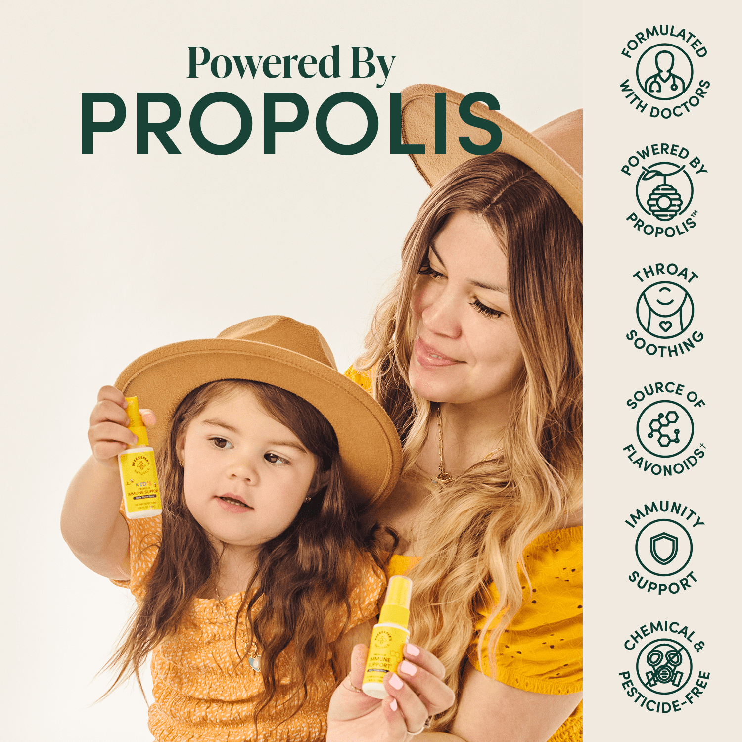 Beekeeper's Naturals Kids Propolis Throat Spray - Natural Immune Support For Sore Throat Relief