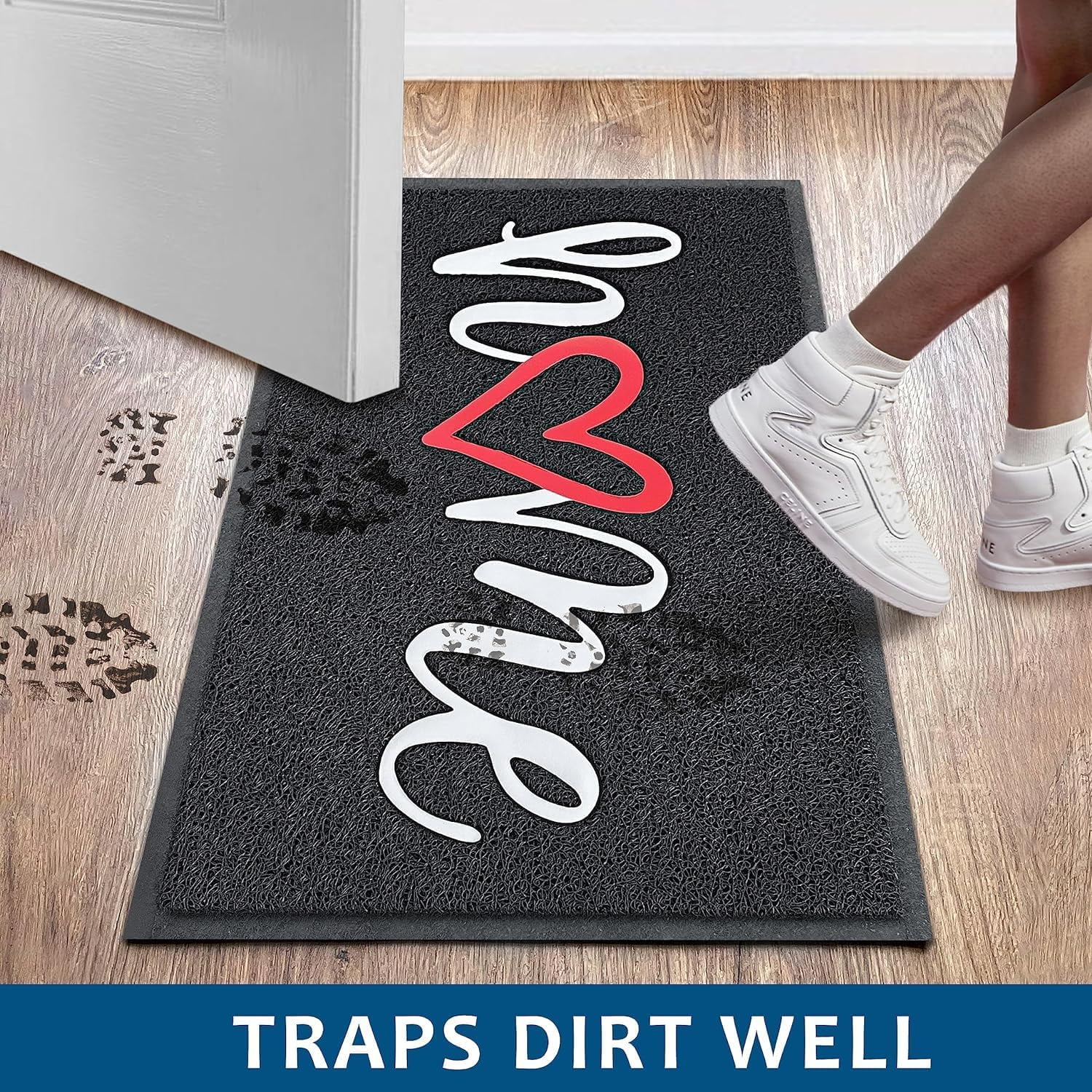 iOhouze 2-Pack Doormat Welcome Mat 30"x17.5" Outdoor Mat Non-Slip Front Door Mat Funny Home Mat Easy Clean Indoor Door Mat for Garage Yard Patio High Traffic Areas