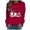 Red, variant on Women Cute Christmas Graphic Crewneck Sweatshirt with Snow and Sparkles Casual Holiday Party Pullover Top