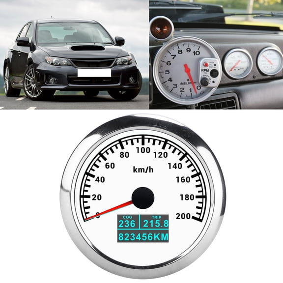 Elowen GPS Speed Odometer Speed Gauge, GPS Speedometer LCD Display for Boat for Car for Truck