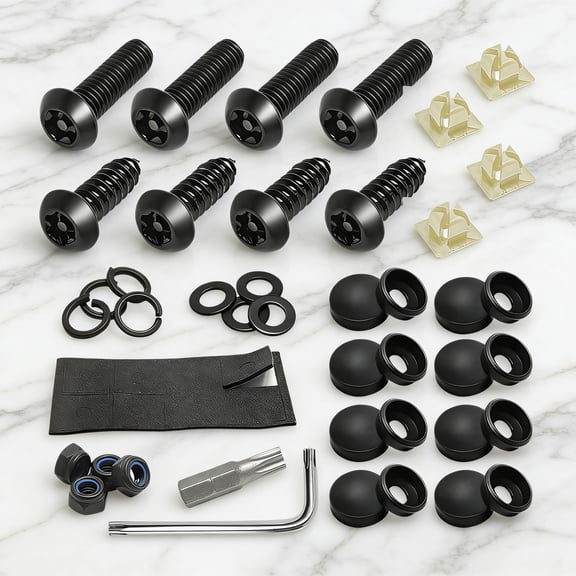 RIONIMA 2026 New Anti Theft Auto Security License Plate Screws Accessories Screw for Vehicle Protection,Preventing Theft,Car Maintenance,License Plate Security,Outdoor Use