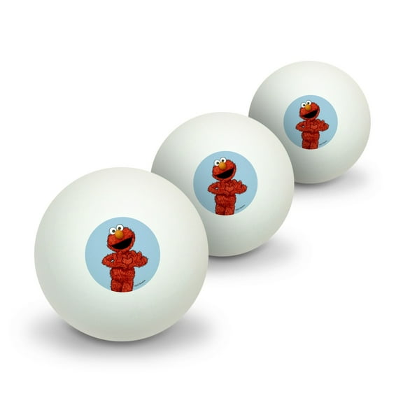 Sesame Street Vintage Elmo Novelty Table Tennis Ping Pong Ball 3 Pack