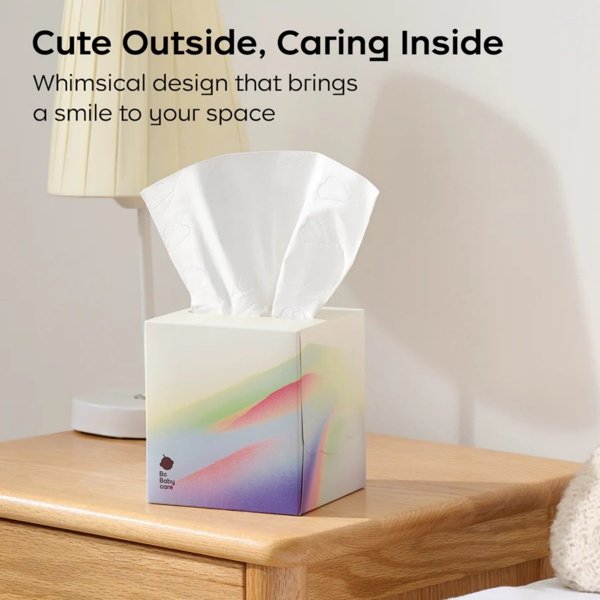 Bc Babycare Baby Lotion Tissues - 8 Cube Boxes, 5-Ply Ultra Soft Hypoallergenic, Plant-Based Fibers,60 Tissues per Box