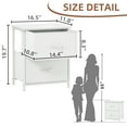 thumbnail image 4 of Eunos Small Nightstand for Bedroom with 2 Fabric Drawer, White Bedside Table End Table for Closet, 4 of 8