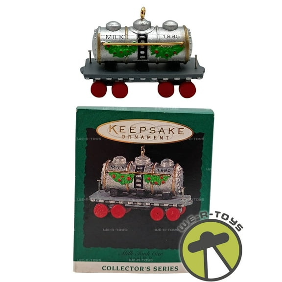 Milk Tank Train Car Noel R.R. Miniature Hallmark Keepsake Ornament New 1995