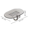 thumbnail image 4 of Unique Bargains 1 Pc Waterproof Soap Holder with Hook Gray Soap Holder for Bathroom 5.51"x3.54"x1.73", 4 of 6